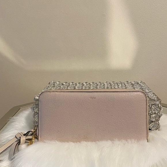 Chloe' Alphabet Long Wallet in Cream and Gold